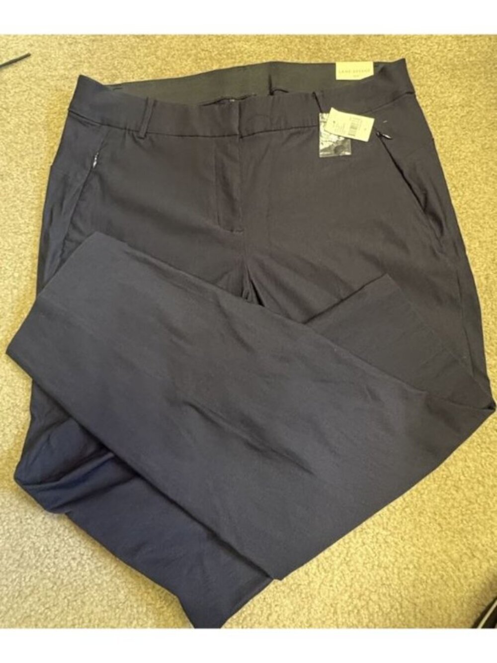 Lane Bryant Navy Blue The 4-Season Mid Rise Ankle Pants Size 16